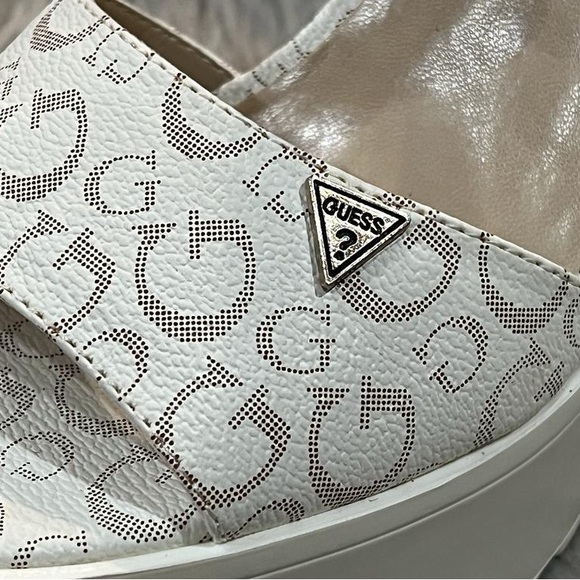Guess Signature Logo Platform Heels. - Picture 5 of 8